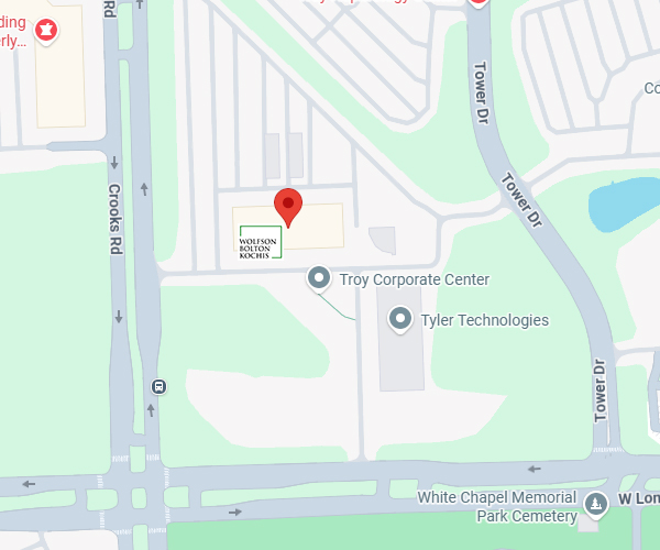 Map to the offices of Wolfson Bolton Kochis